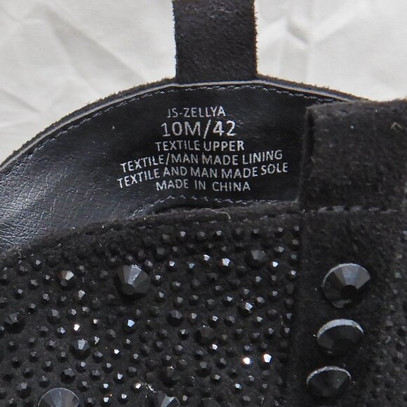 Jessica Simpson "Zellya" Short Black Rhinestone Slouch Western Boots - Picture 11 of 15